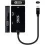 Nanocable Conversor USB-C a SVGA / DVI / HDMI 3 en 1, 4K, 10 cm, Negro